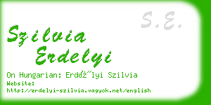szilvia erdelyi business card